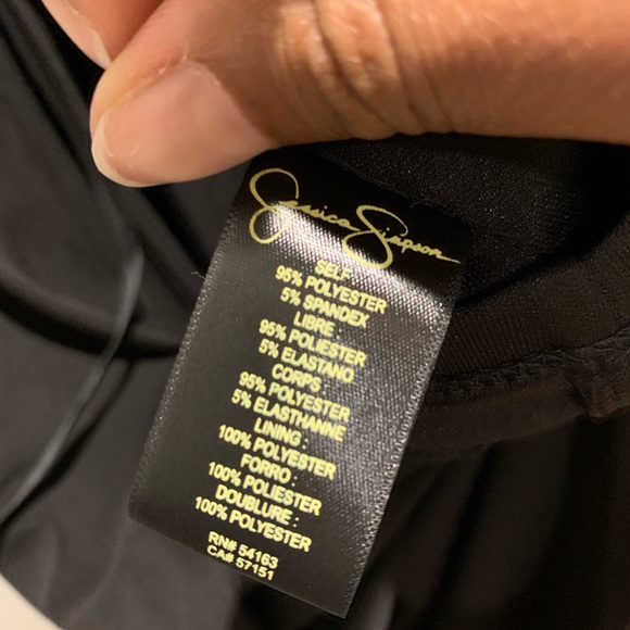 Black Halter Sleeveless Asymmetrical Draped Dress - Picture 9 of 10